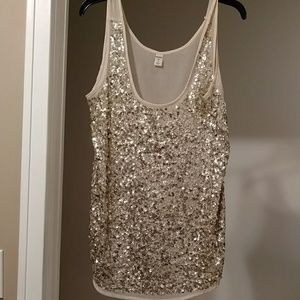 Gold sequin top